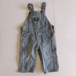 OshKosh Baby Engineer Stripe Overalls 9m